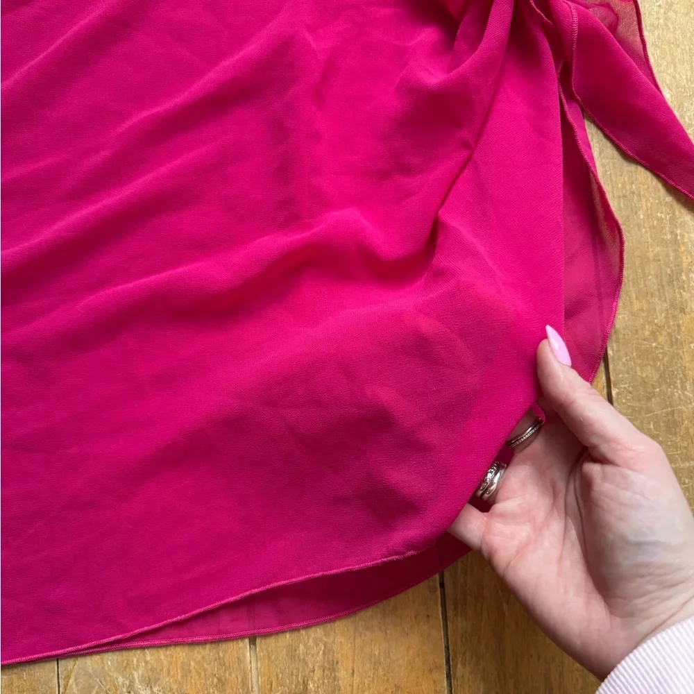 3/$15 Fuchsia Women's Swim Sarong - Lightweight Beach Cover-Up